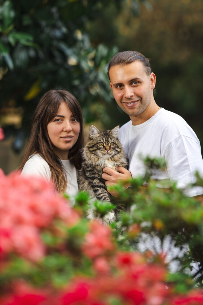 shooting di coppia con gatto varese – fotografo Alessia Luoni